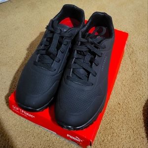 Skechers Women ,Slip Resistant Black Work Shoe Size 7.5 Pre-owned